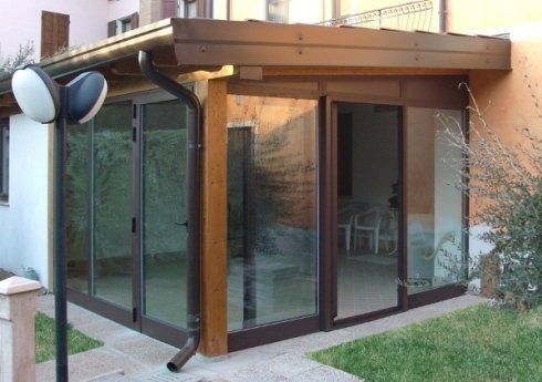 veranda in legno e pvc