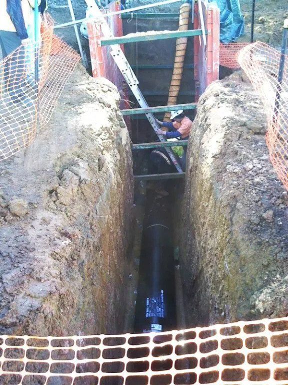 Under ground pipe fixing