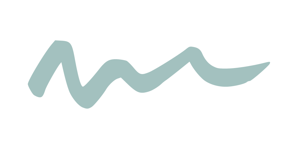 A blue brush stroke on a white background.