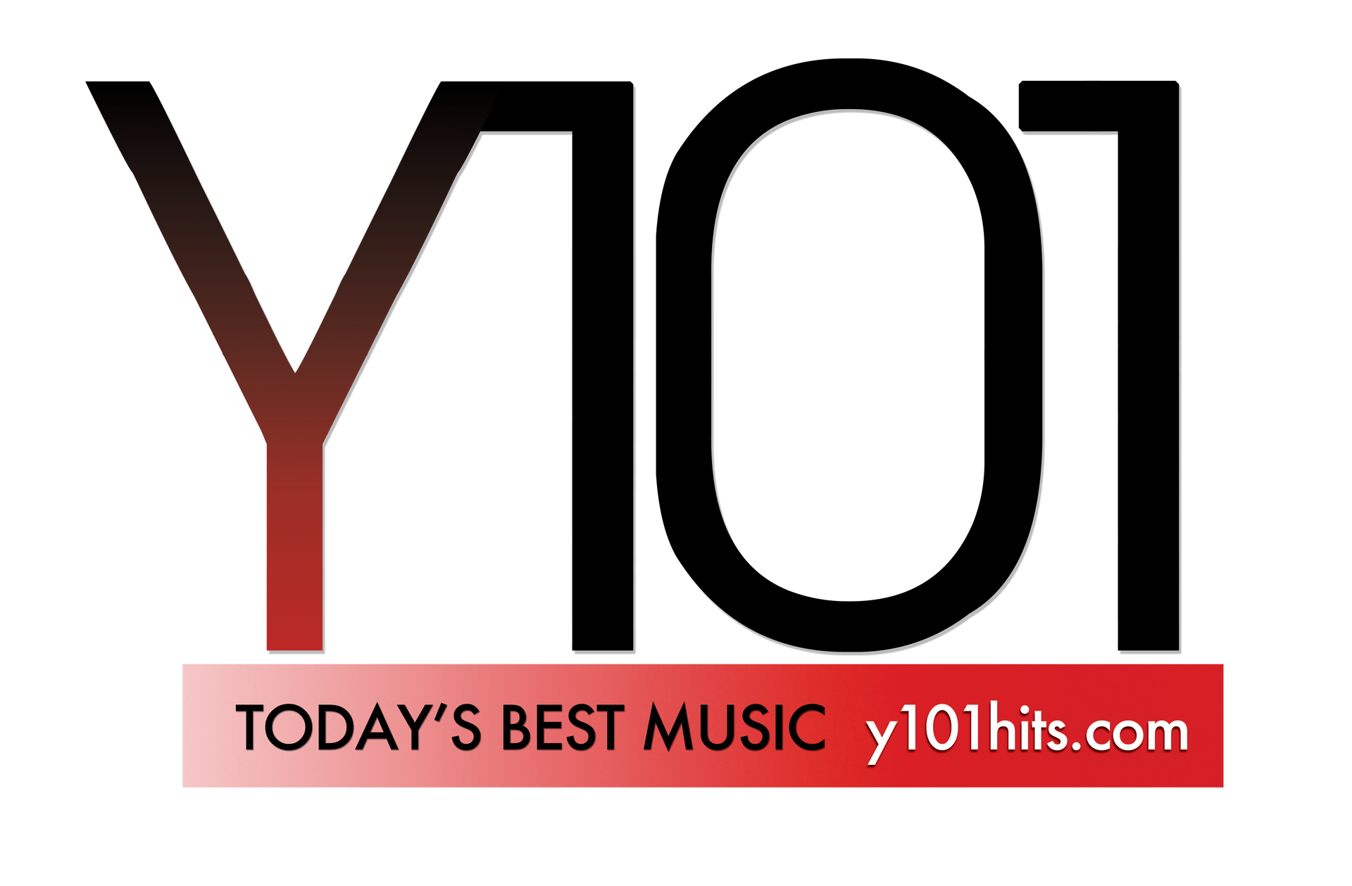 A logo for y101 today 's best music