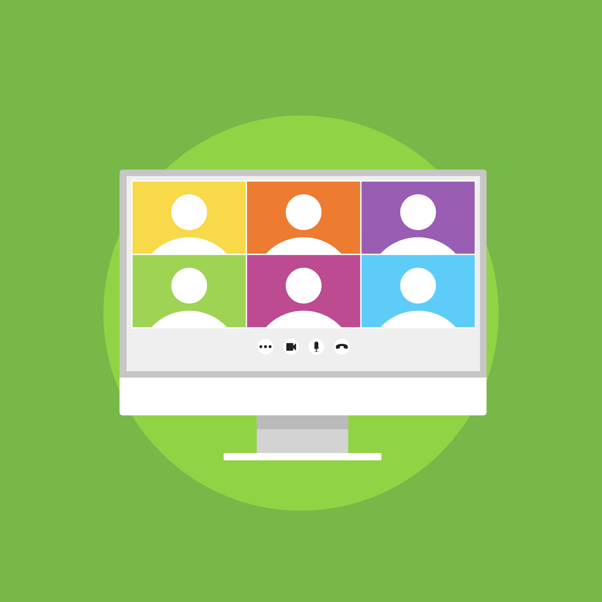 A computer monitor with sticky notes on it.