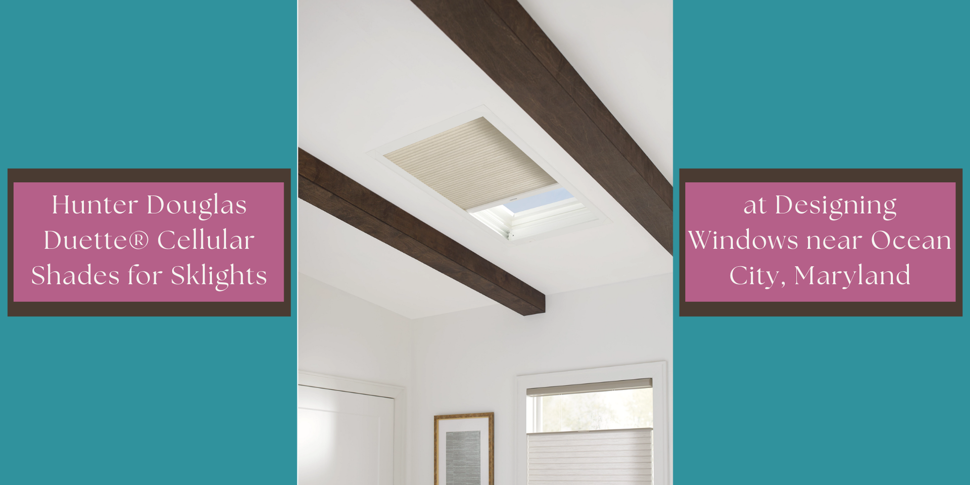 Image of Hunter Douglas Duette® Cellular Shades as superior window shades for skylights in a home 