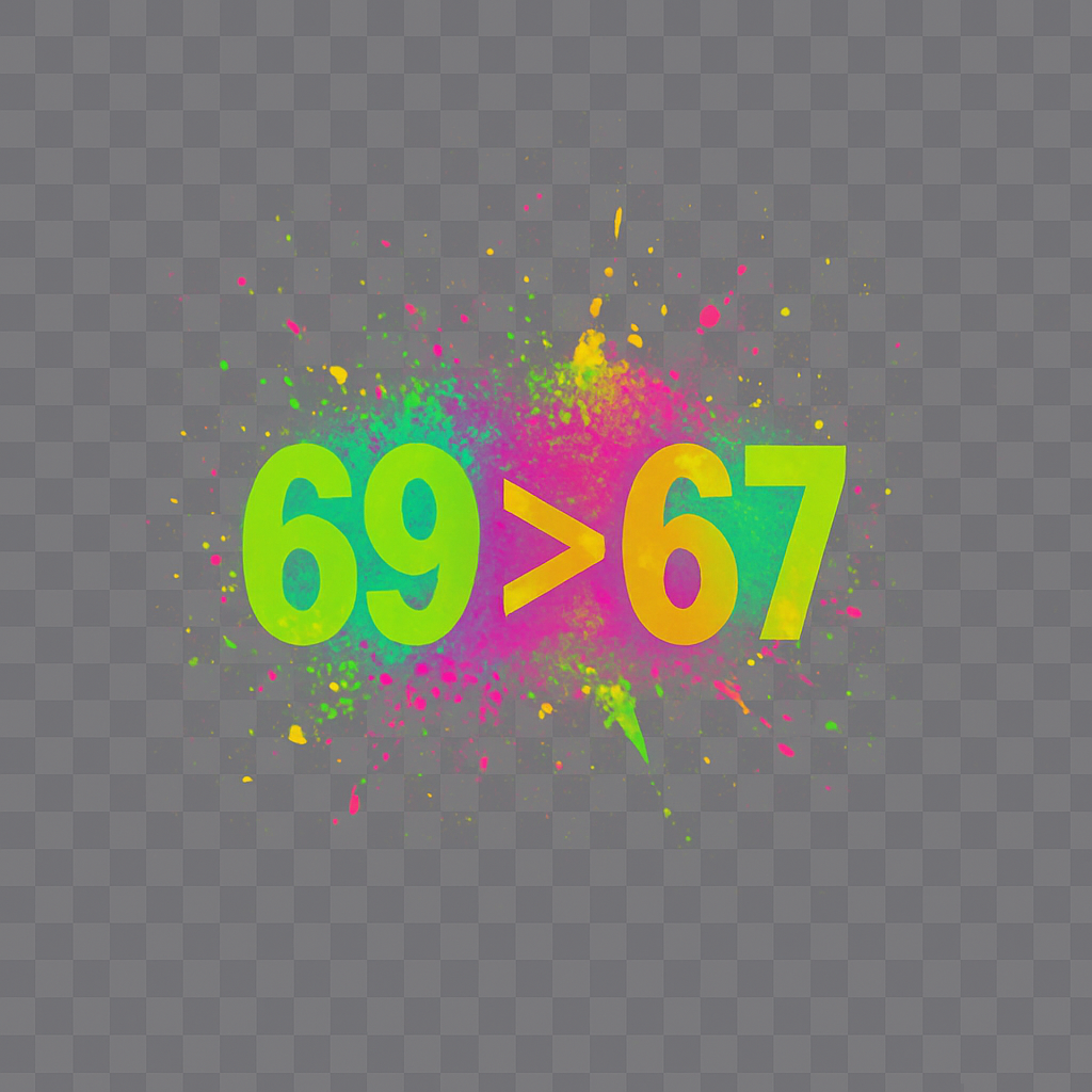 69 > 6 7 Neon