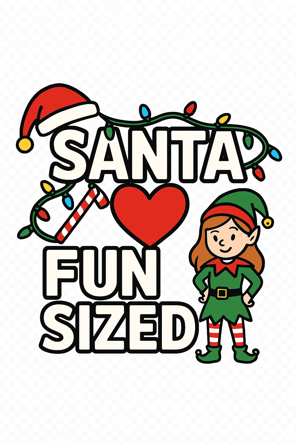 Santa loves all types of goats, even the minigoats.