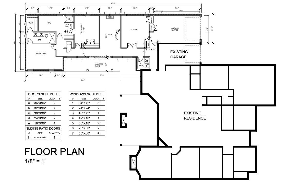 A black and white floor plan of a house