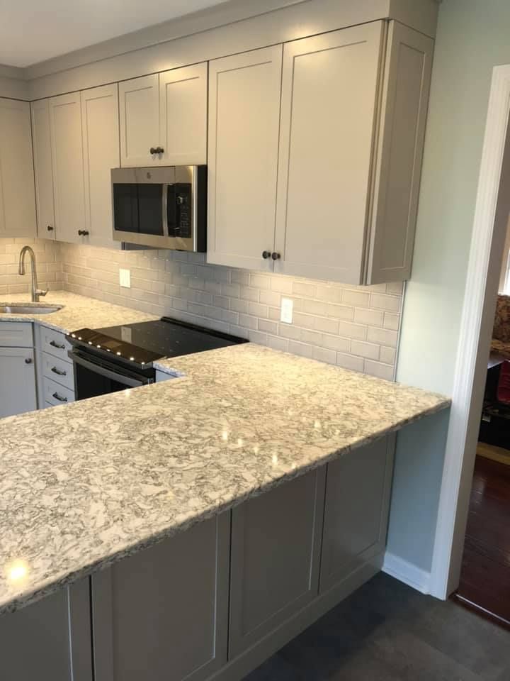 Kitchen With White Granite – Quakertown, PA – Dave Neilson Remodeling