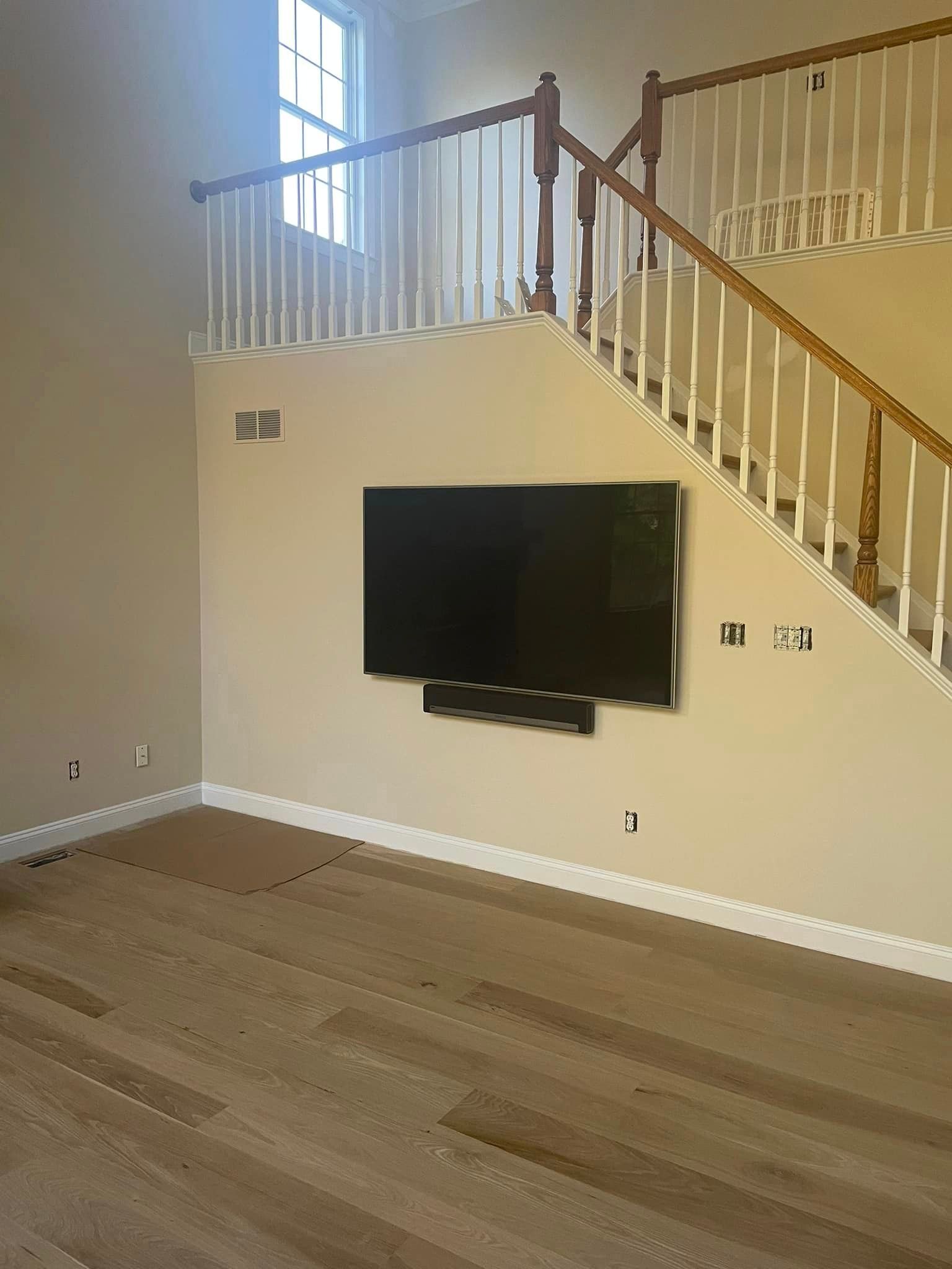 Living Room With A Flat Screen TV – Quakertown, PA – Dave Neilson Remodeling