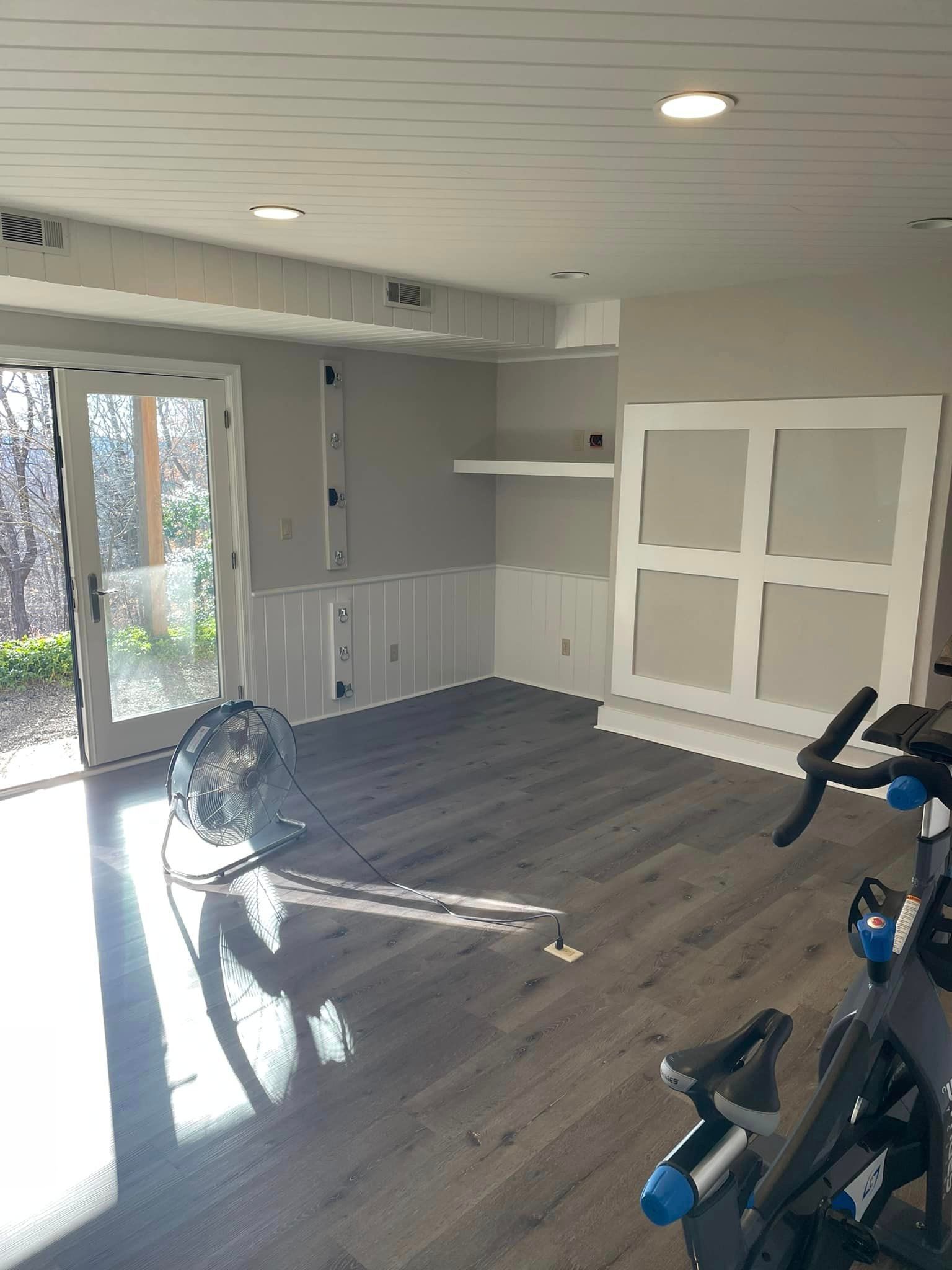 Living Room With Exercise Bike – Quakertown, PA – Dave Neilson Remodeling