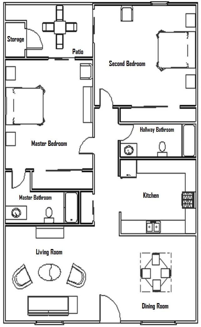 Floor Plan: 2 Bed 2 Bath