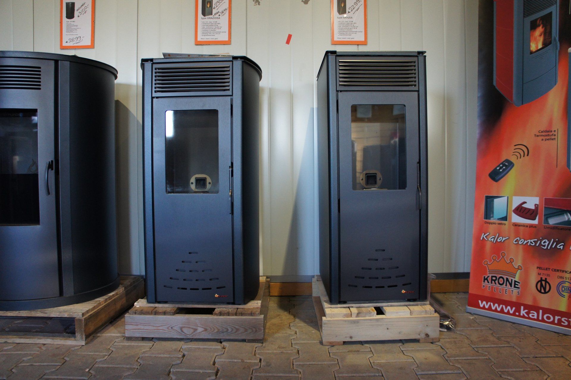 puros pelletkachel,grazia,graziosa,olijve