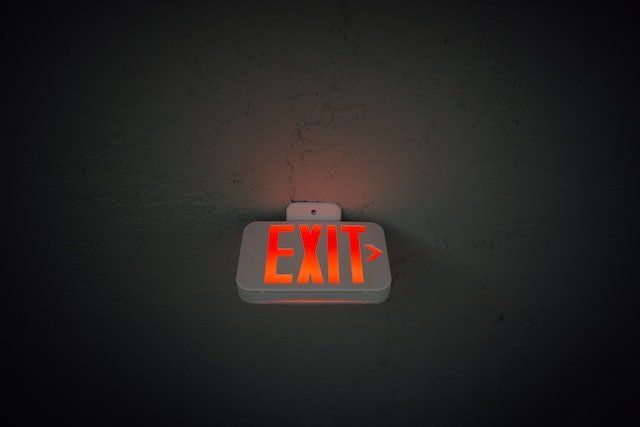 a clearly marked exit sign