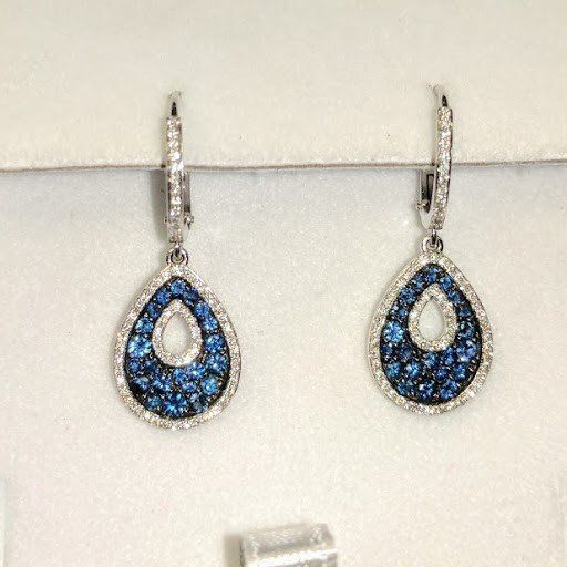 Blue Diamond Earrings | Rochester, NY | Jewelry Clinic