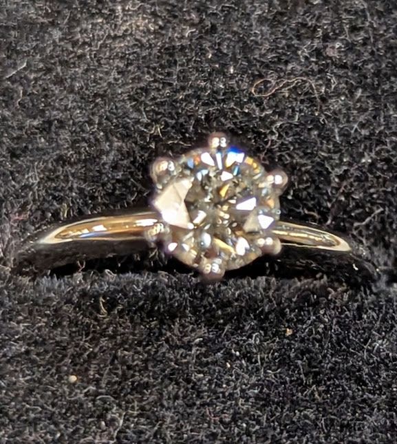 Ring after prongs repaired