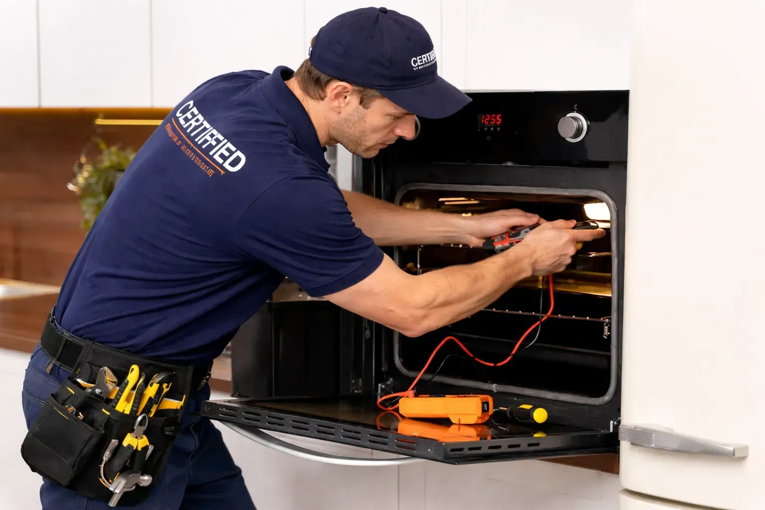 Worker fixing appliance in Harrison Township