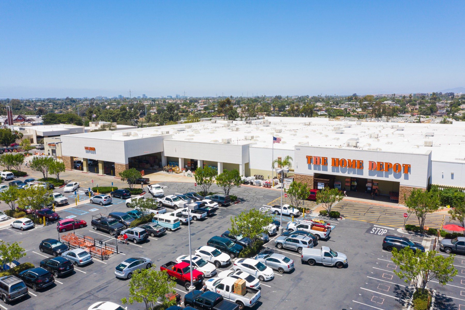Home depot and parking lot