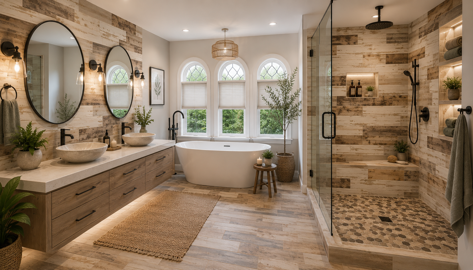 Modern farmhouse spa retreat Modern farmhouse spa retreat | Master Bathroom Lake St Louis MO