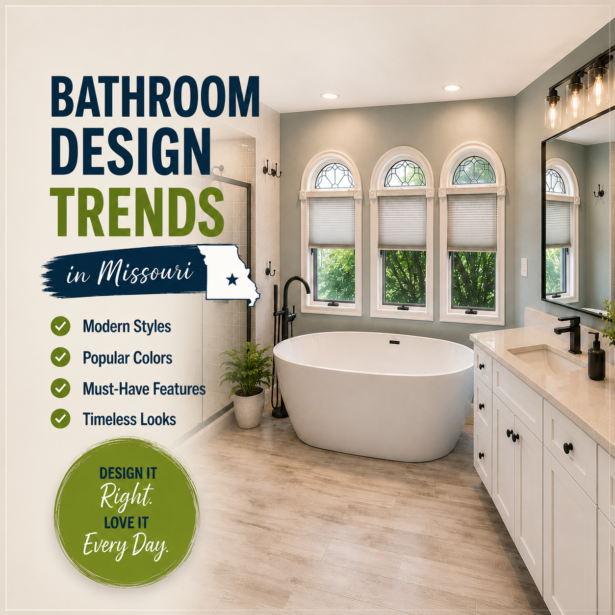 top bathroom design trends in Missouri, 2026|JustBathrooms636