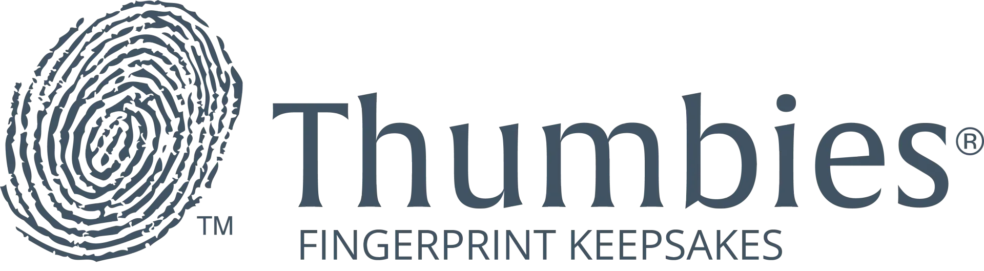 Thumbies logo with fingerprint graphic and text 