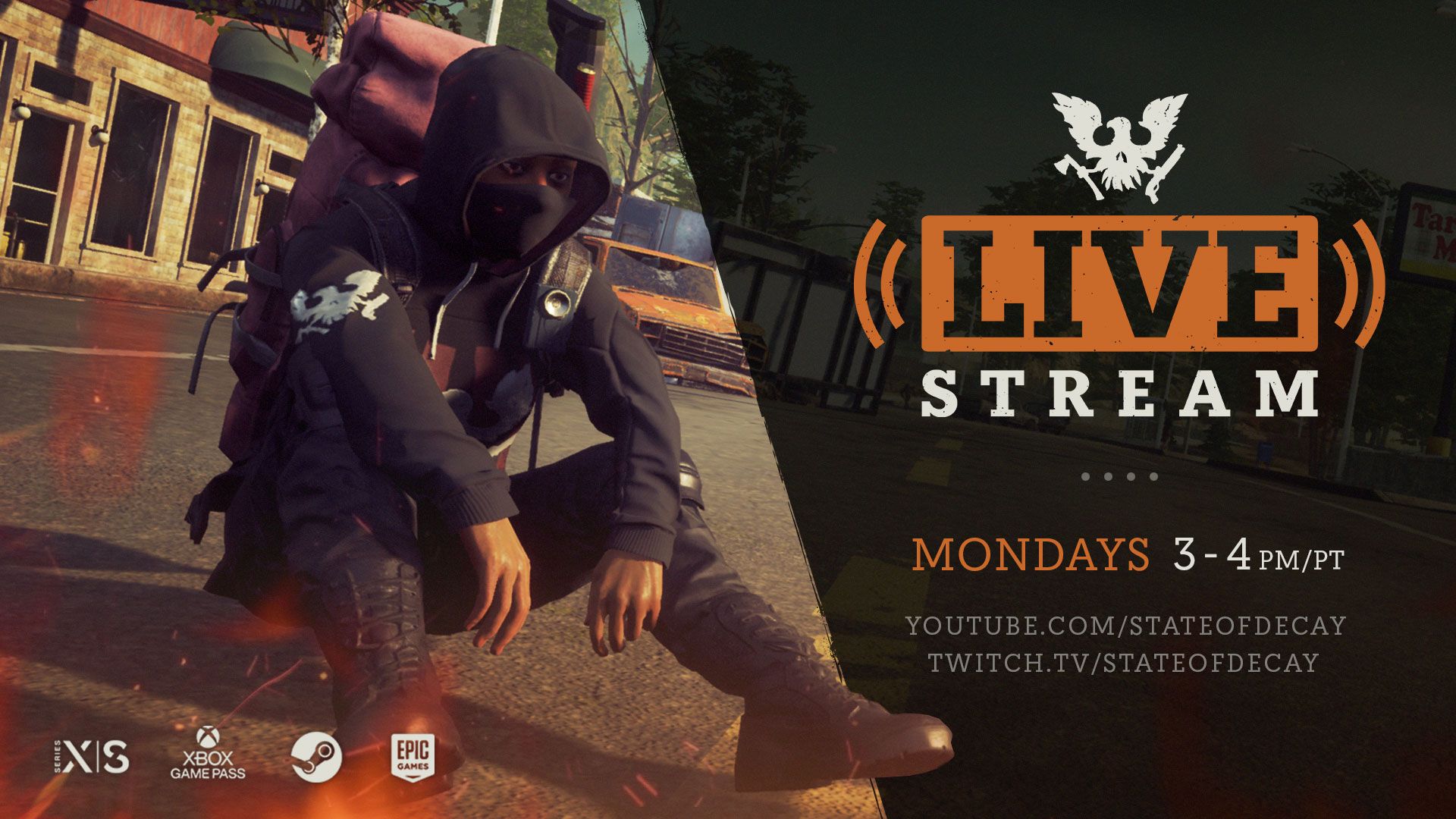 Social Media image for Undead Labs livestream of State of Decay 2