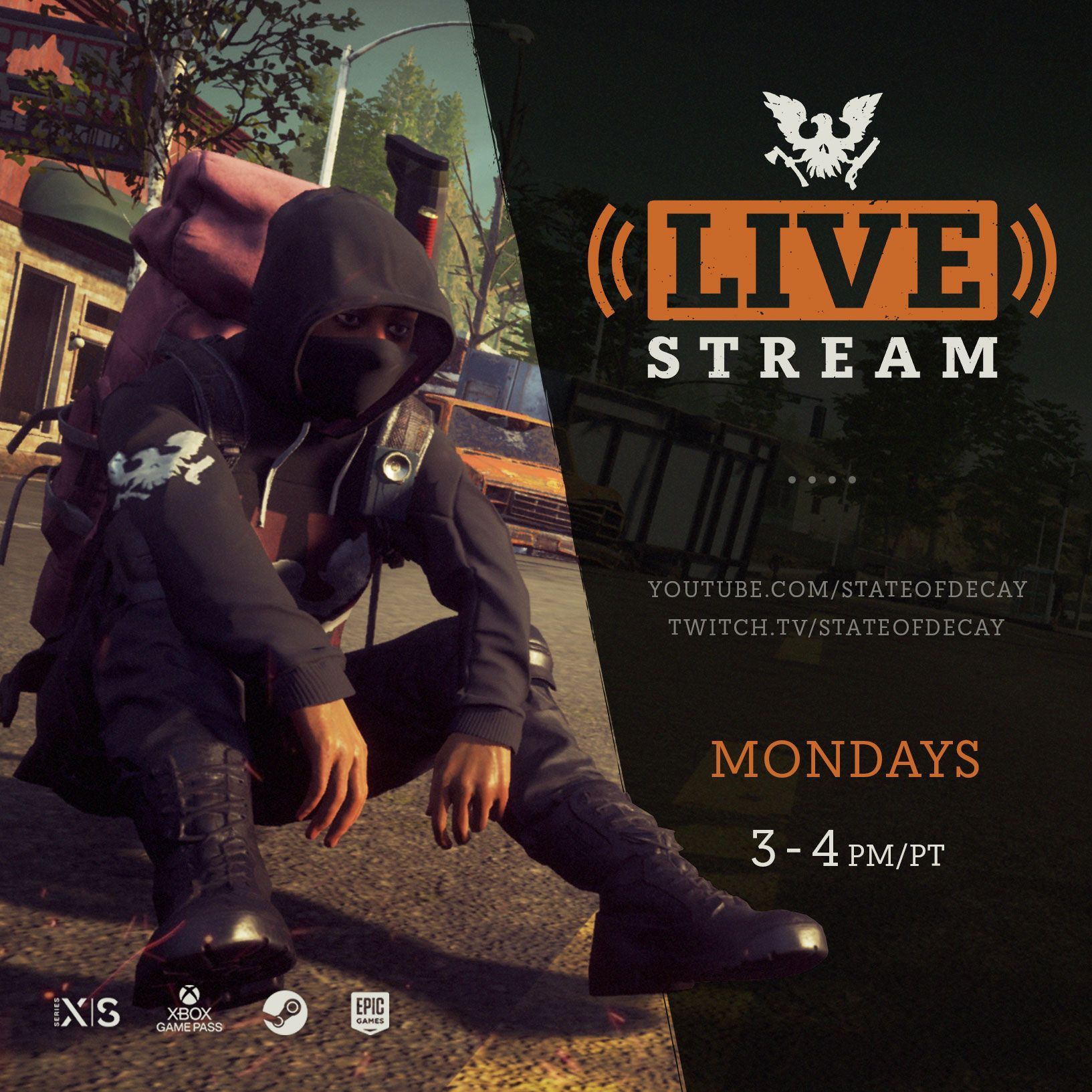 Social Media image for Undead Labs livestream of State of Decay 2
