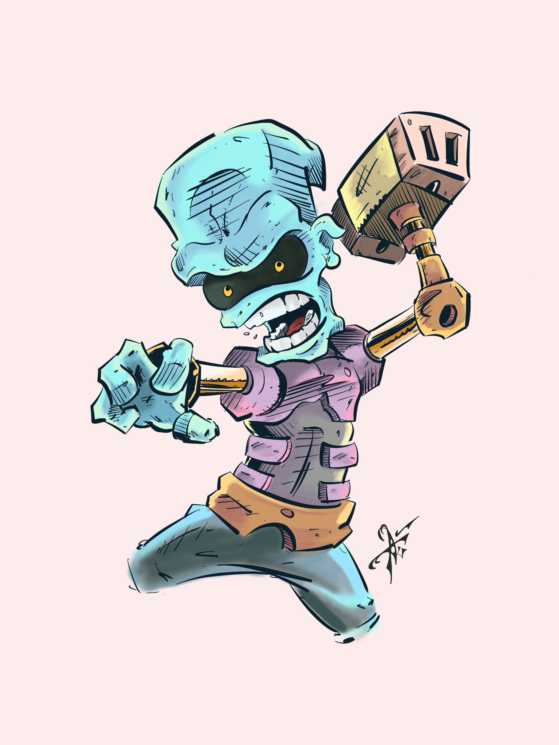 Alian robot character