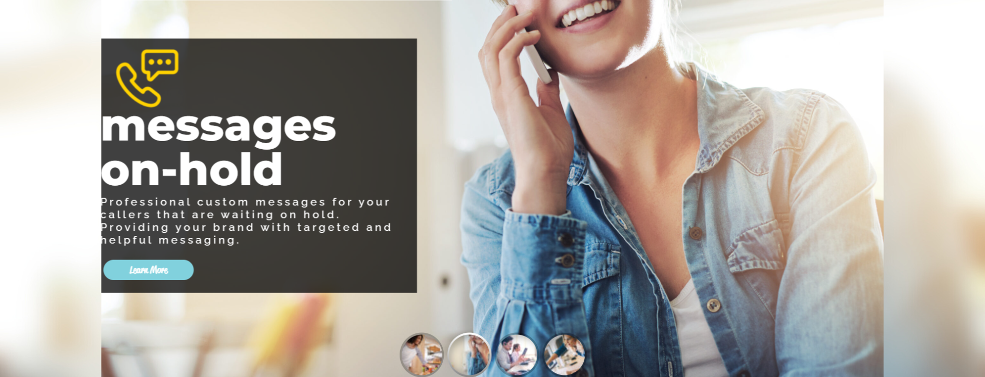 A woman is smiling while talking on a cell phone.