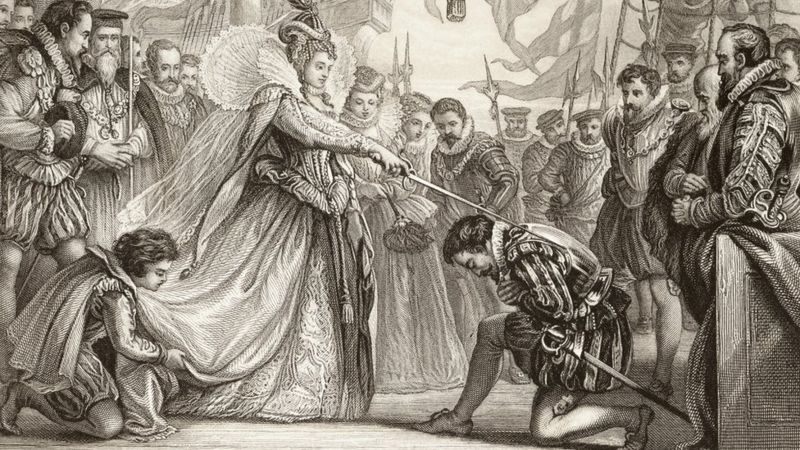 Queen Elizabeth Knighting Sir Frances Drake 4 April 1581