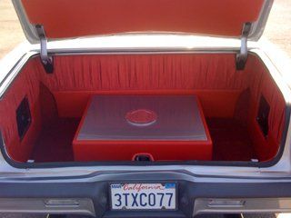 Red Trunk With Speakers — Modesto, CA — Car Audio Depot