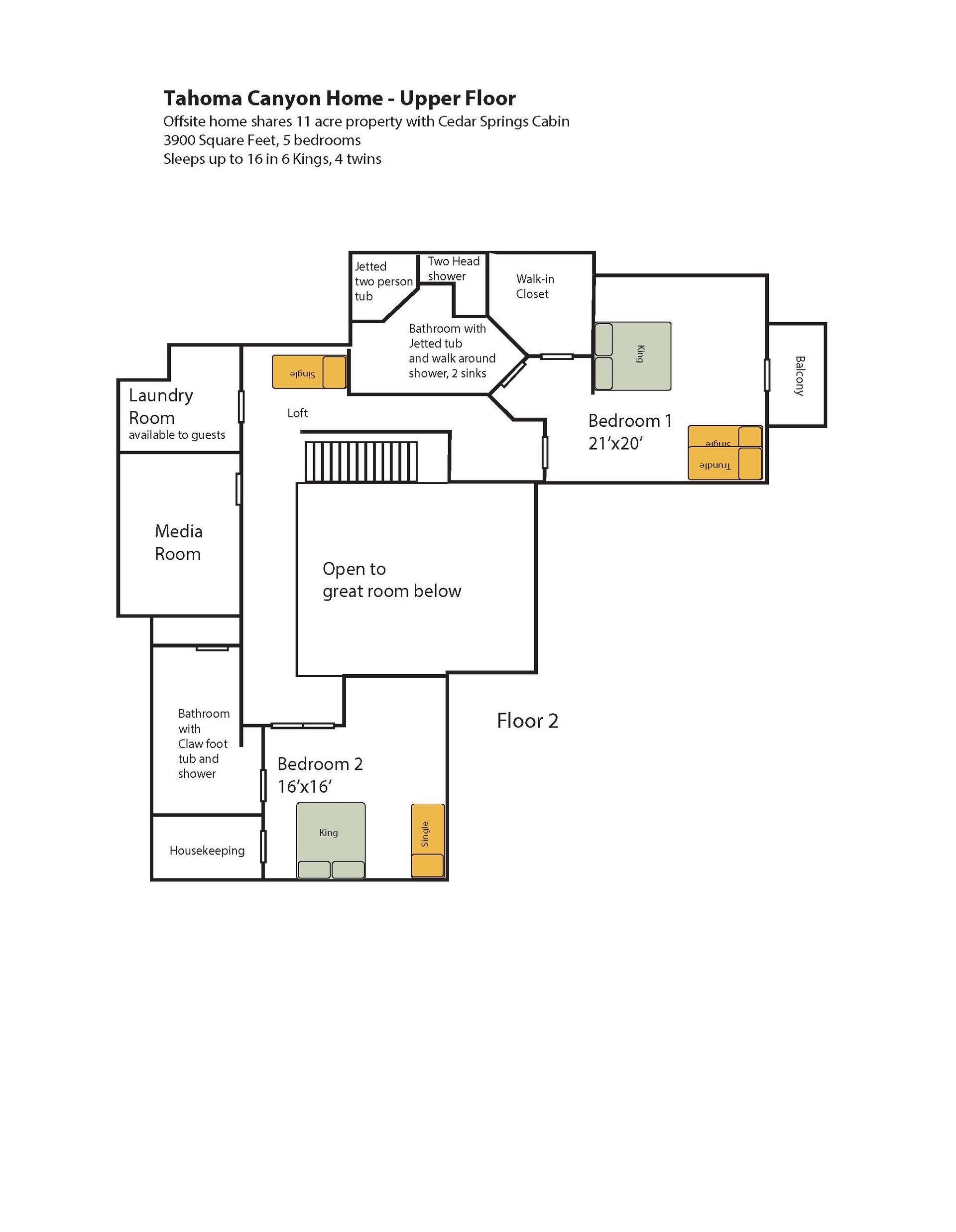 A floor plan of a house on a white background.