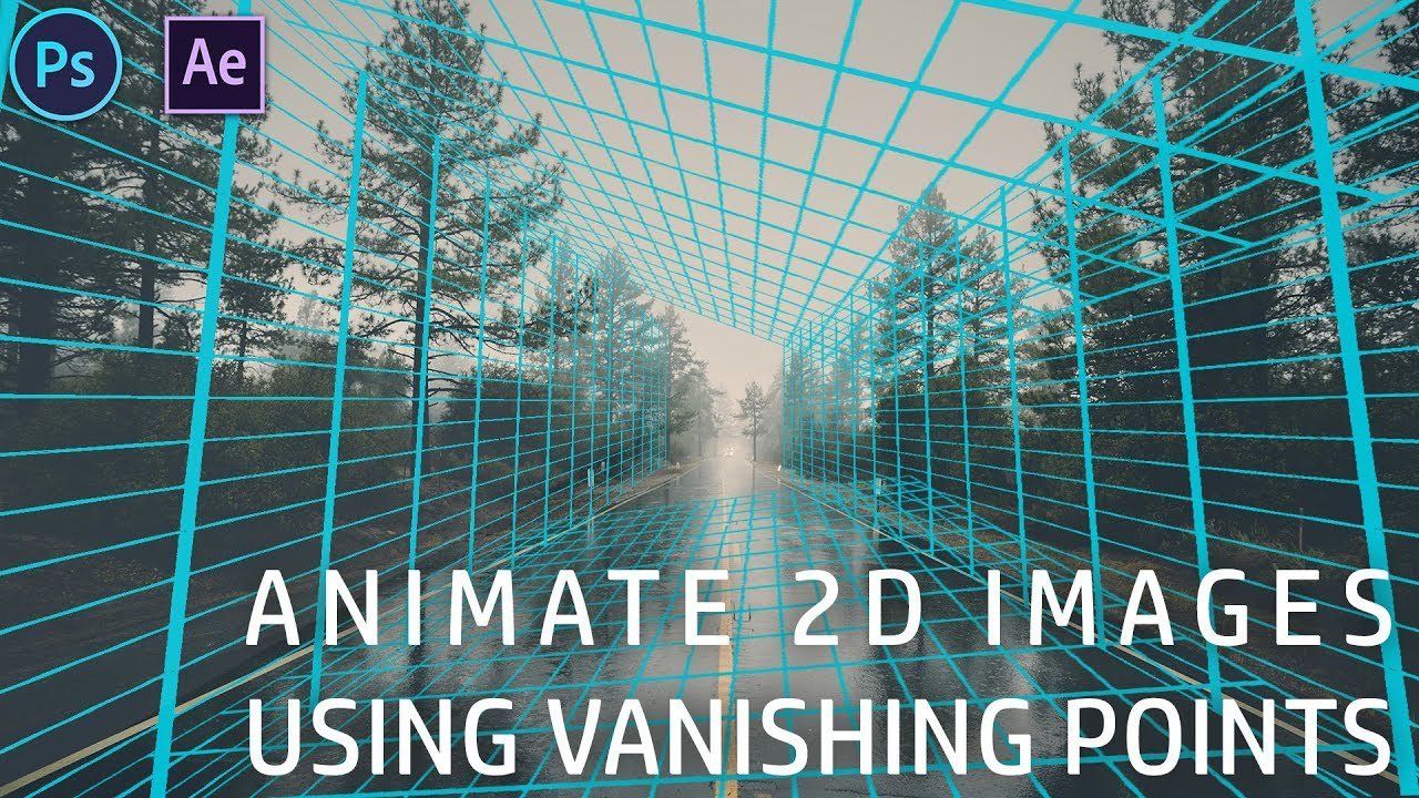 animate 2d image in Photoshop after effects 3D animation