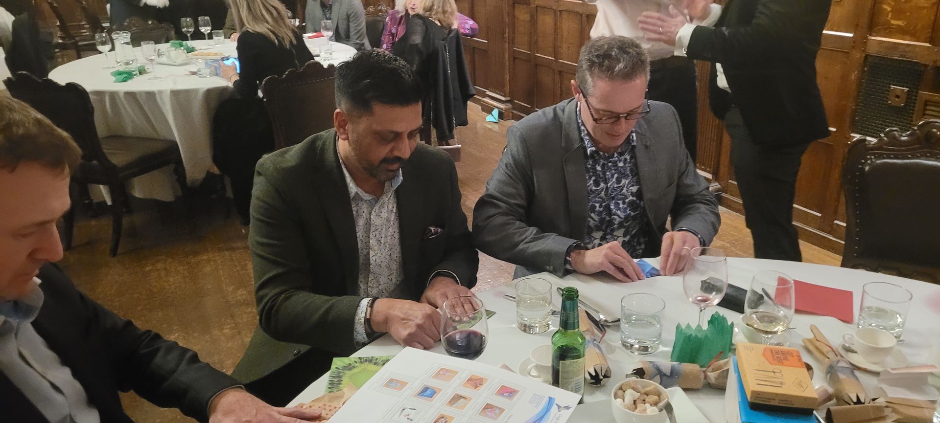 SimCorp's Christmas party at Ironmongers' Hall Origami workshop