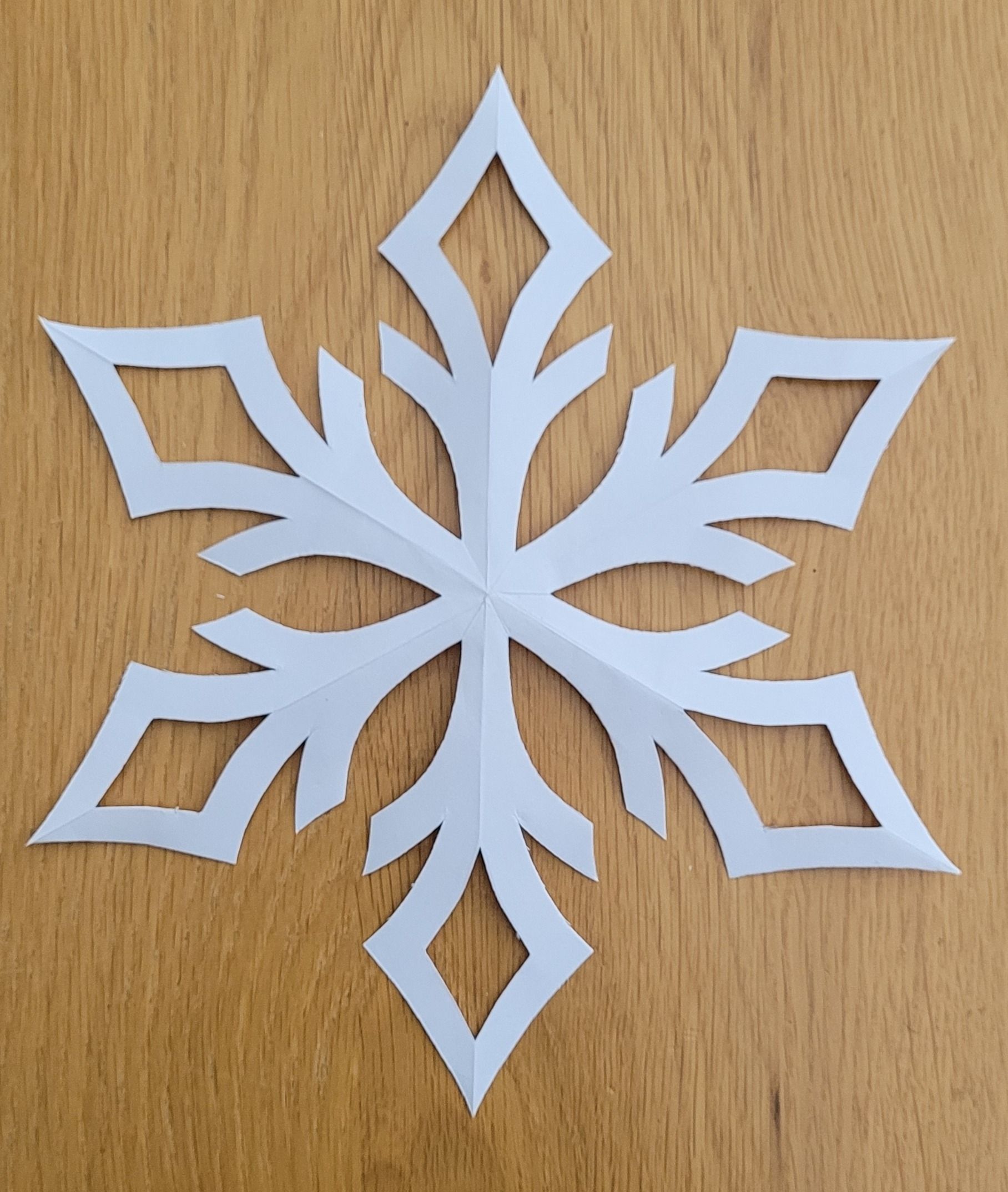 Christmas snowflake making online team building workshop