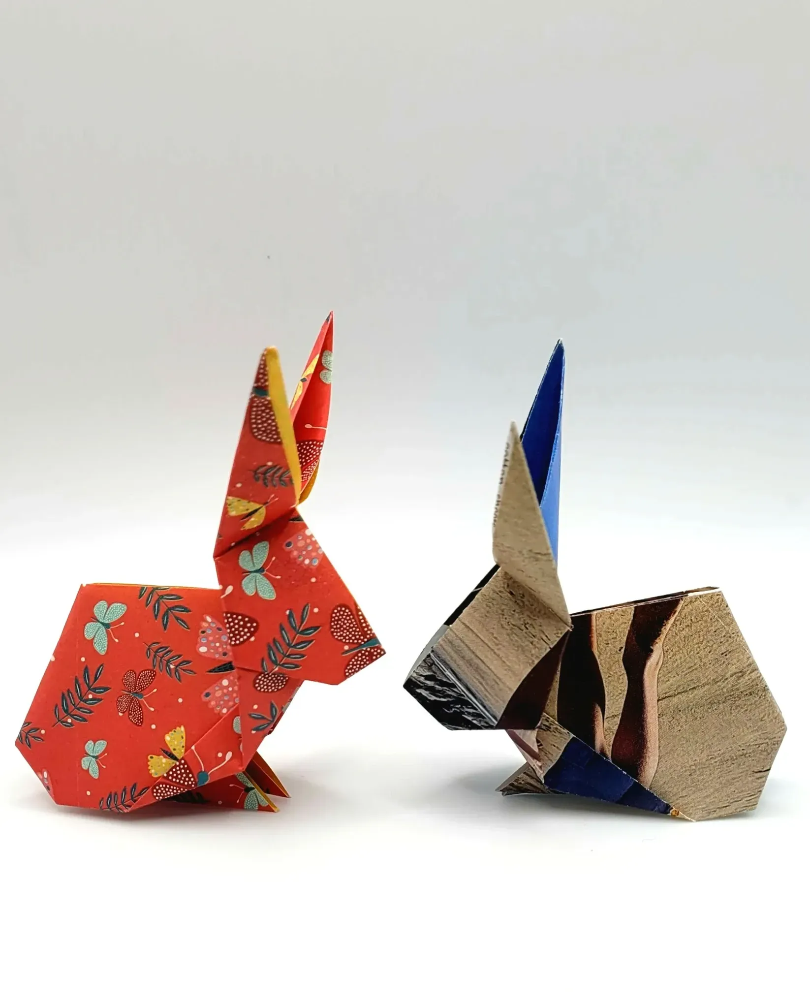 Eco origami rabbits for Chinese New Year