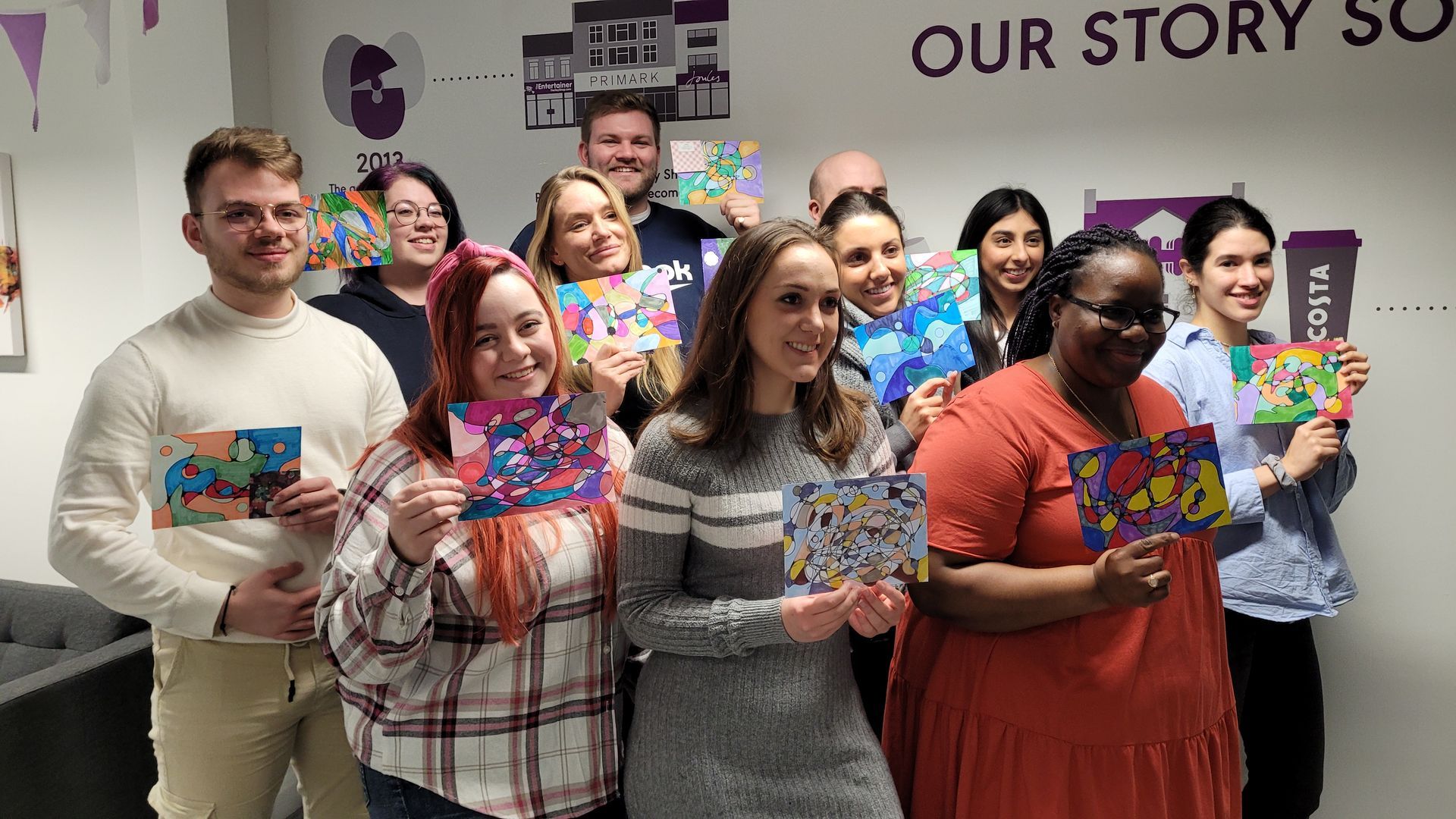 Neurographic art team building workshop