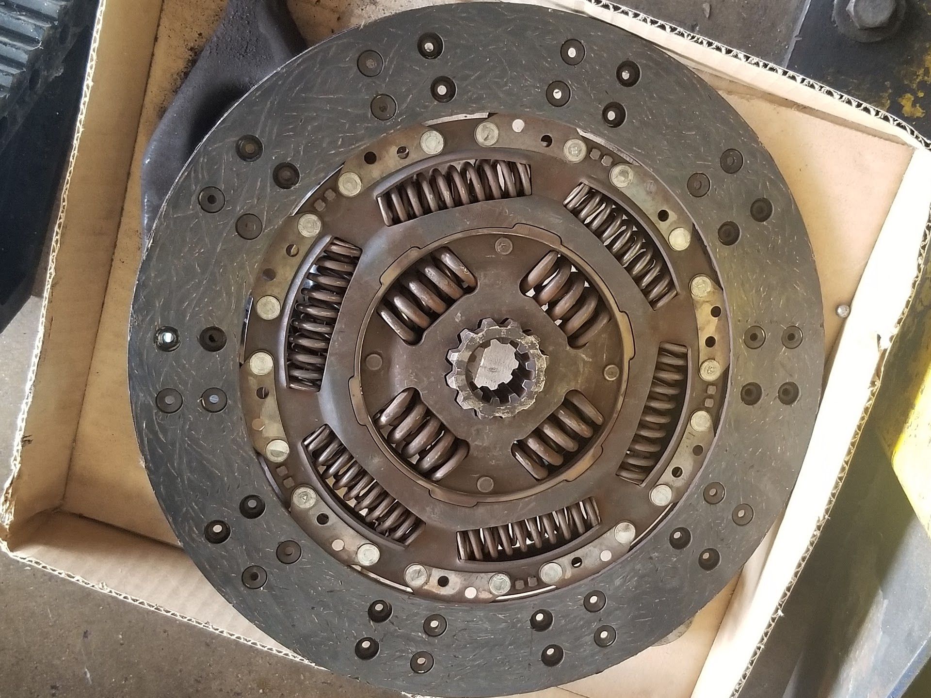 Clutch disc with springs and friction material | Riley Auto Care & Transmissions