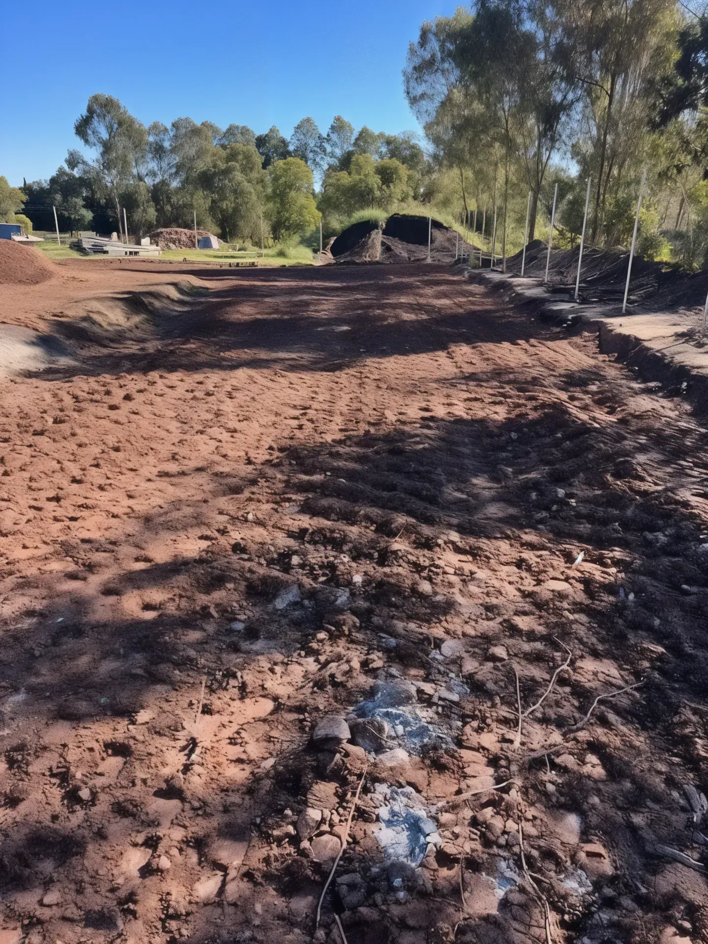 Construction Site With Yellow Excavator — Damon's Earthworks in Chatsworth, QLD