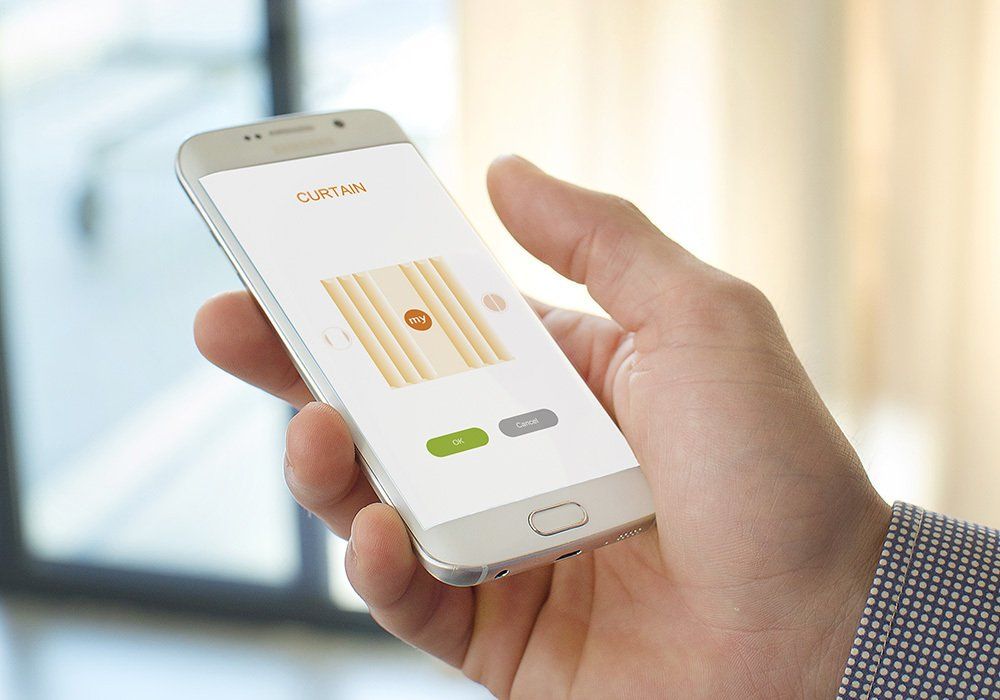 A person is holding a cell phone in their hand.