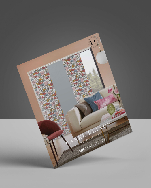 A magazine with a picture of a living room on it