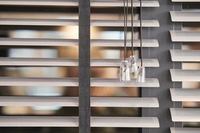Gray Plastic Window Blinds — St. Louis, MO — Overland Shade Co.