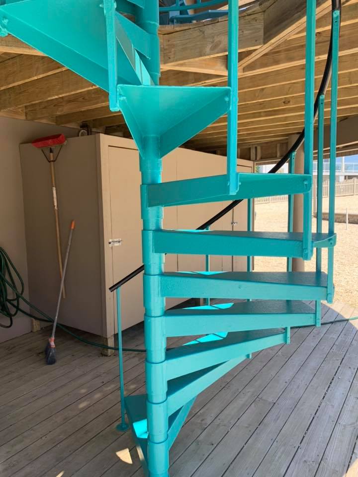 House Painting Metal staircase SPG Paint and Stain Barnegat Light Painters LBI Harvey Cedars