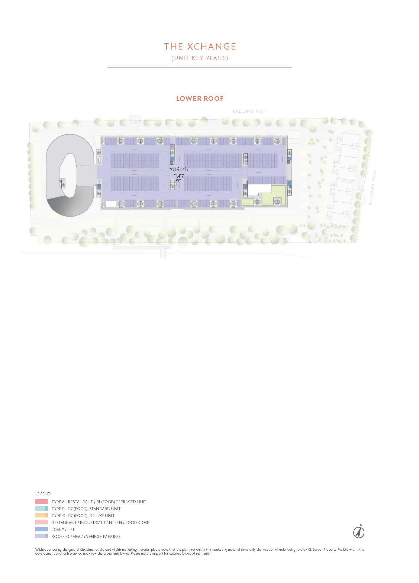 Gourmet Xchange detailed 6th storey floor plan showing specific unit arrangements and loading bay access for upper level production units
