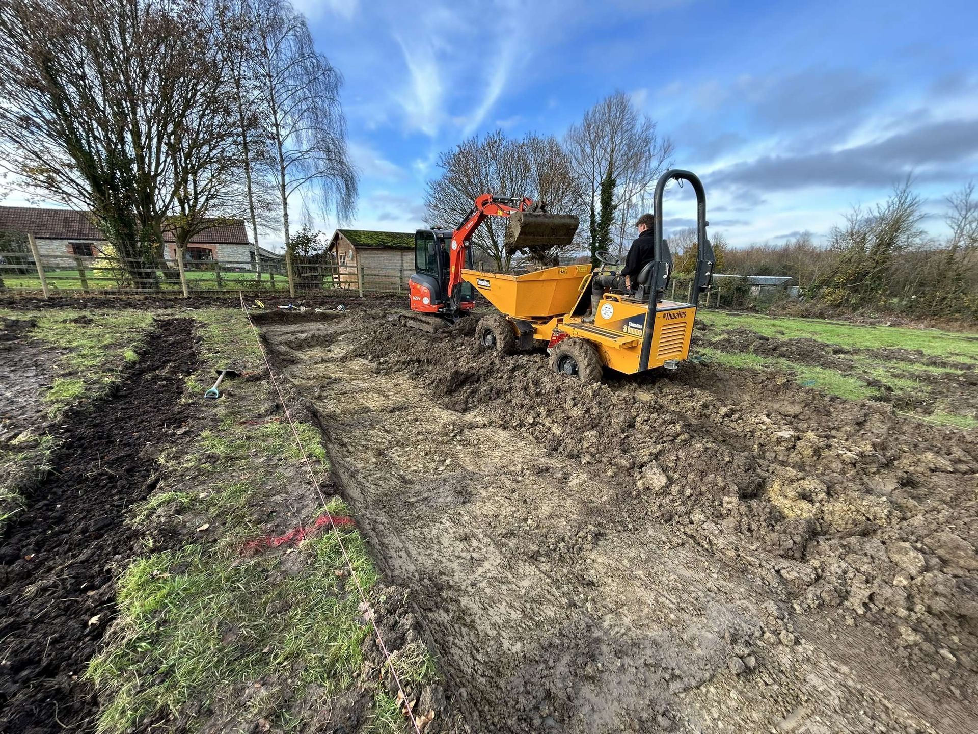 Landscaping excavation