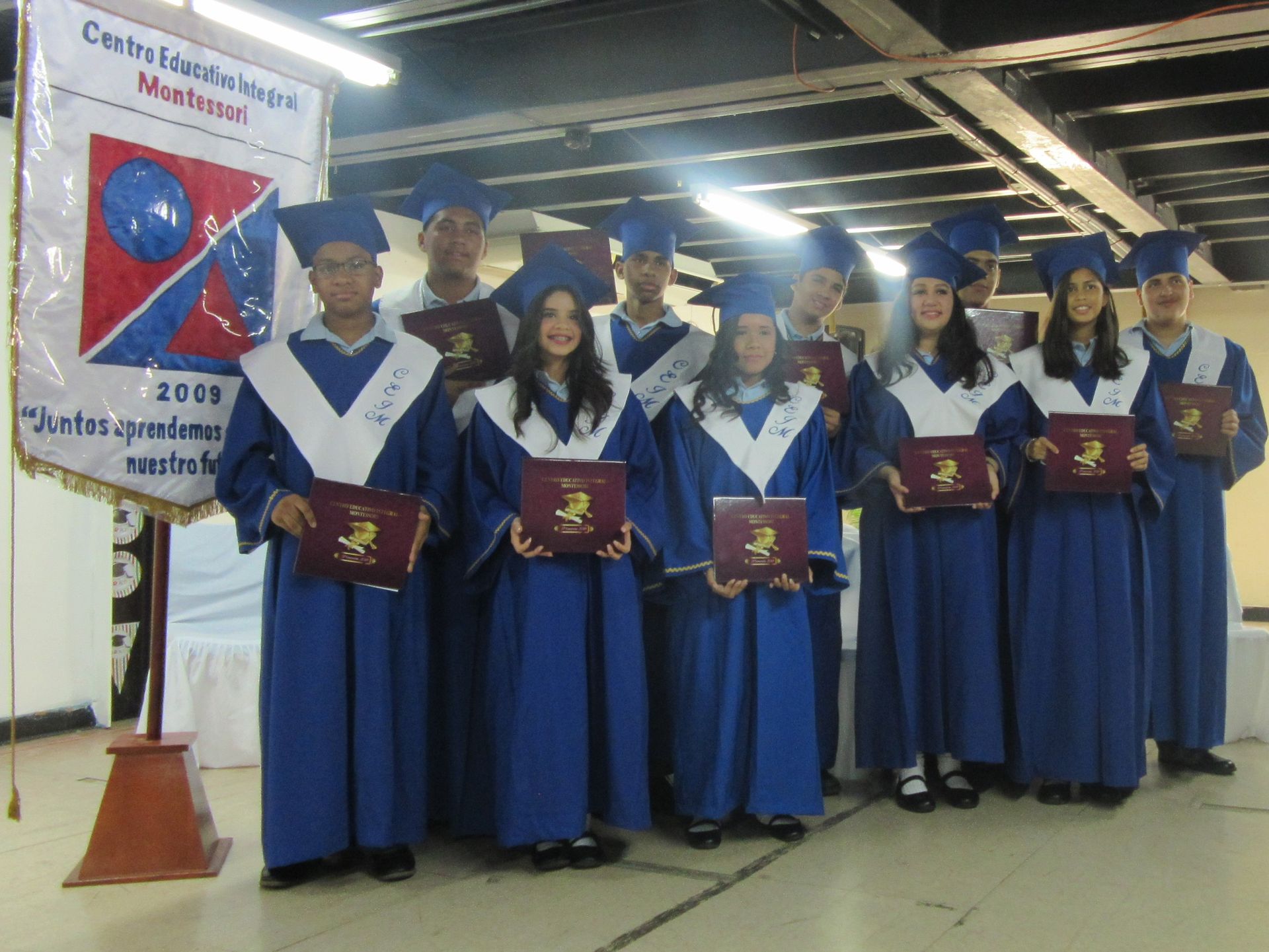 Ceremonia de promoción del noveno grado, generación 2018, en el CEI Montessori
