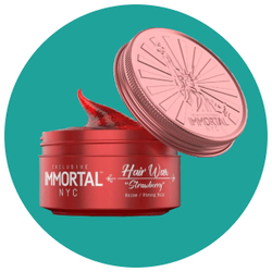 A jar of immortal nyc strawberry hair wax