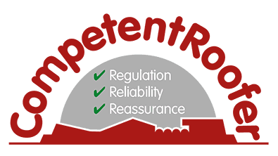 Competent roofer logo