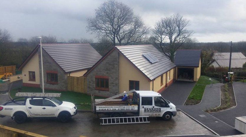 roof with solar panels