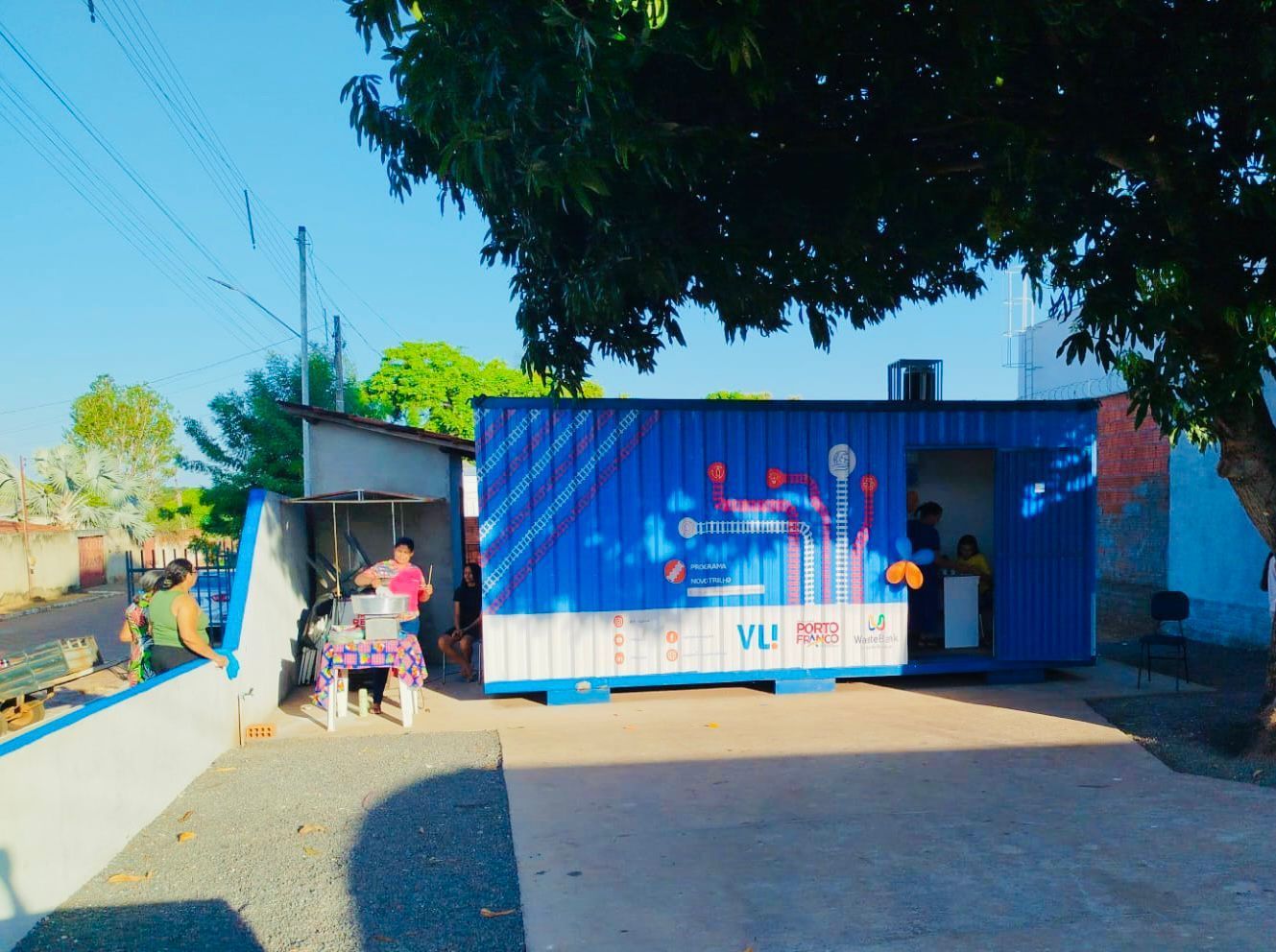 fachada espaço novo trilho wastebank em porto franco ma