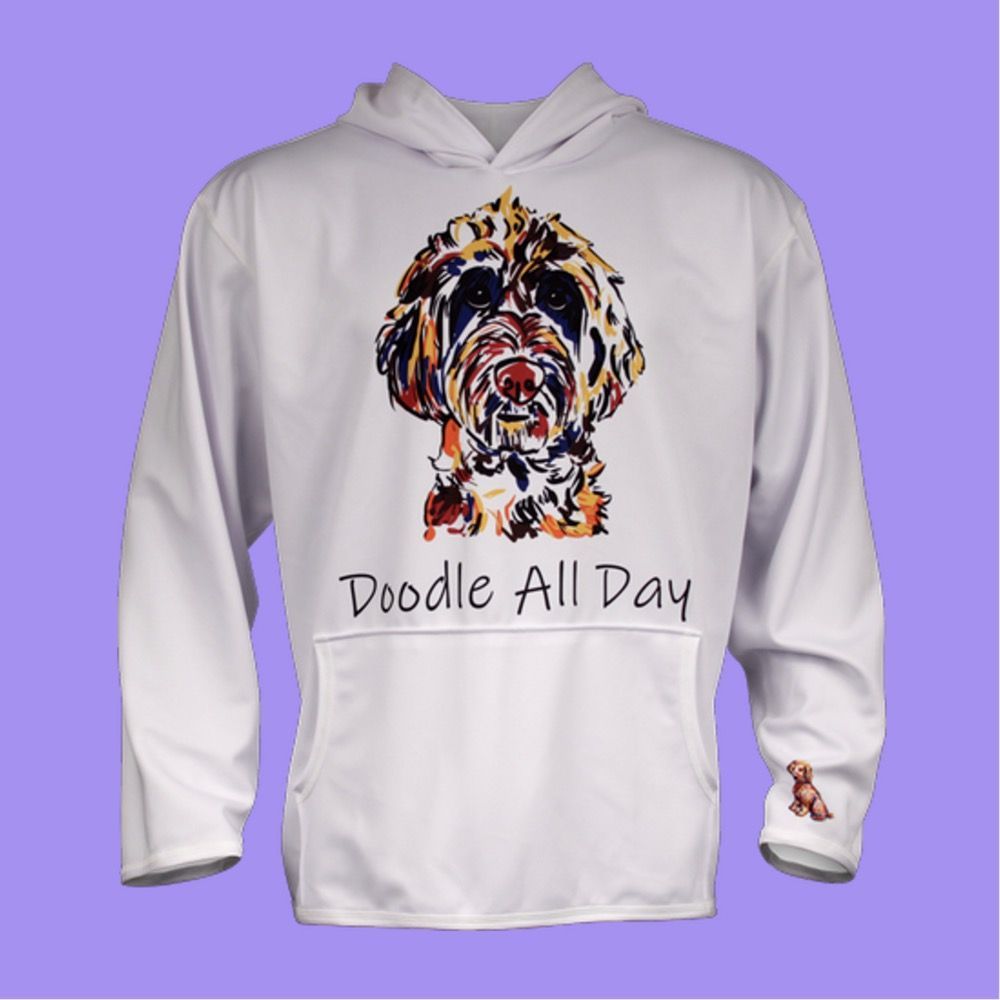Doodle Dog Hooded Sweatshirts for Women, Men, and Youth
