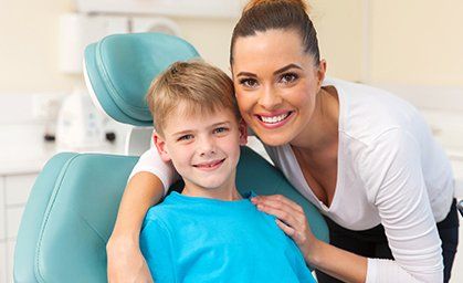 Mother and Son in Dental Office — Pinole, CA — Dalia E. Perez-Salinas, D.D.S.