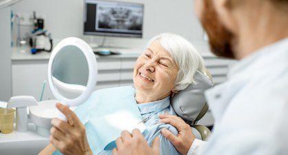 Senior Woman on Dental Visit — Pinole, CA — Dalia E. Perez-Salinas, D.D.S.